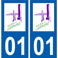01 Izernore logo ville autocollant plaque sticker