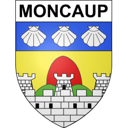 Moncaup 64 ville sticker blason écusson autocollant adhésif