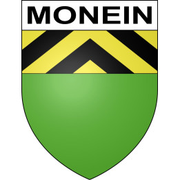 Pegatinas escudo de armas de Monein adhesivo de la etiqueta engomada