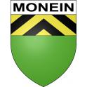 Pegatinas escudo de armas de Monein adhesivo de la etiqueta engomada