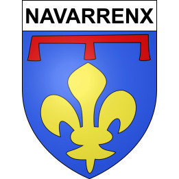 Pegatinas escudo de armas de Navarrenx adhesivo de la etiqueta engomada