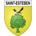 Pegatinas escudo de armas de Saint-Esteben adhesivo de la etiqueta engomada