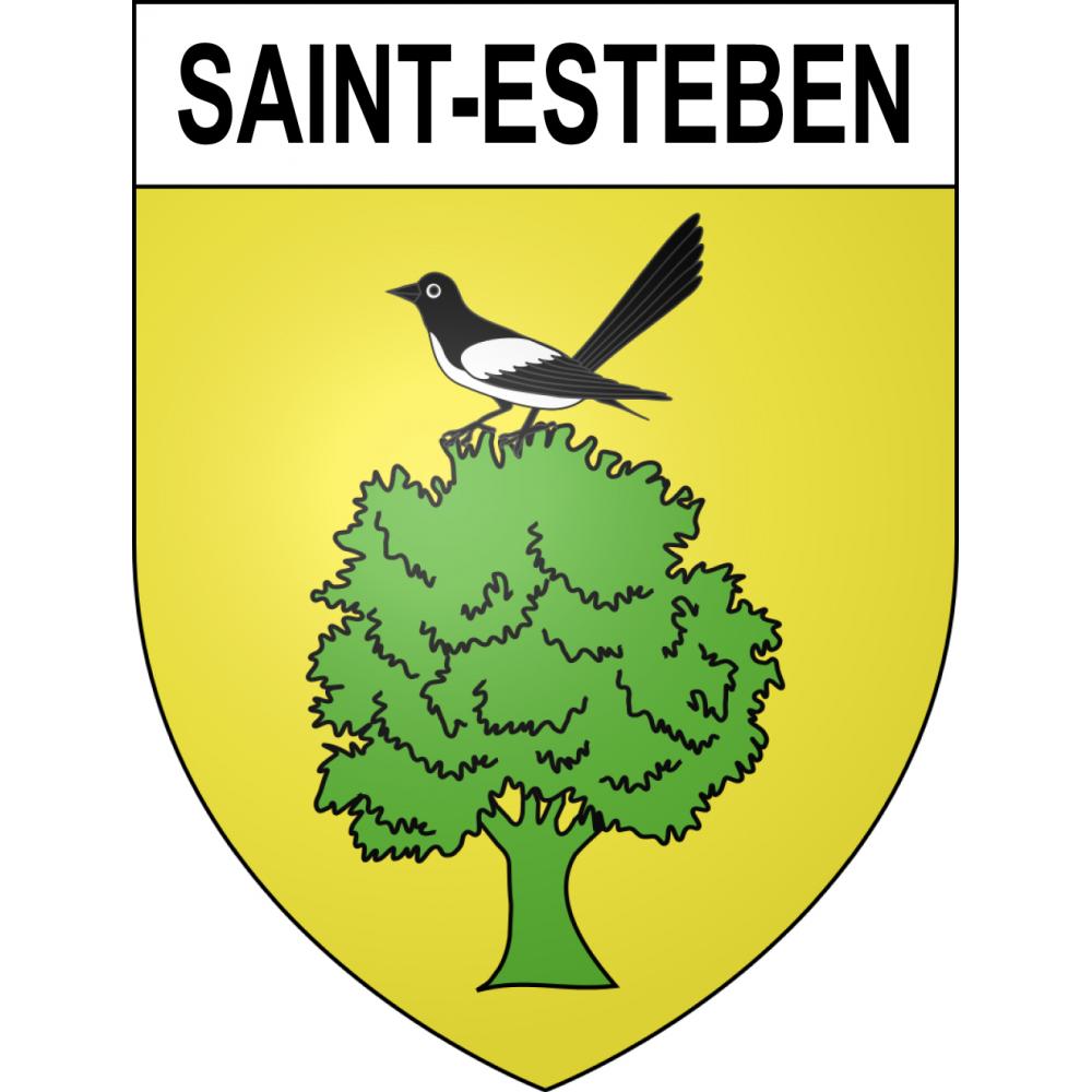 Saint-Esteben 64 ville sticker blason écusson autocollant adhésif