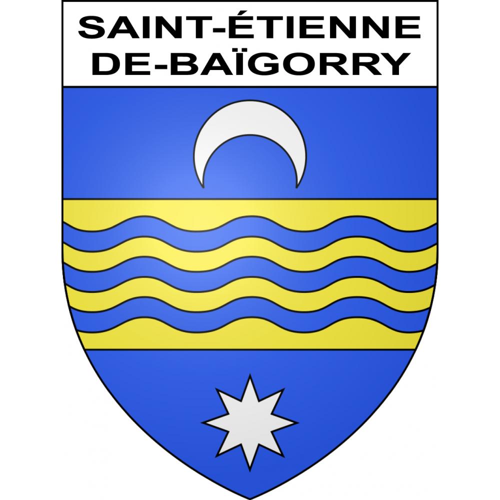 Saint-Étienne-de-Baïgorry 64 ville sticker blason écusson autocollant adhésif