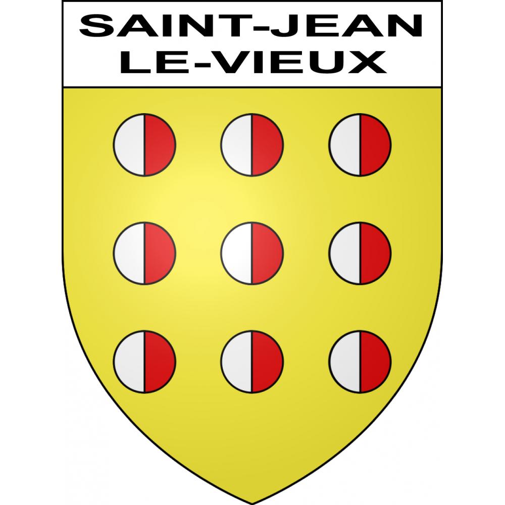 Saint-Jean-le-Vieux 64 ville sticker blason écusson autocollant adhésif