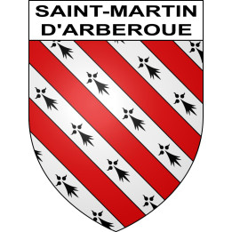 Stickers coat of arms Saint-Martin-d'Arberoue adhesive sticker