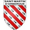 Pegatinas escudo de armas de Saint-Martin-d'Arberoue adhesivo de la etiqueta engomada