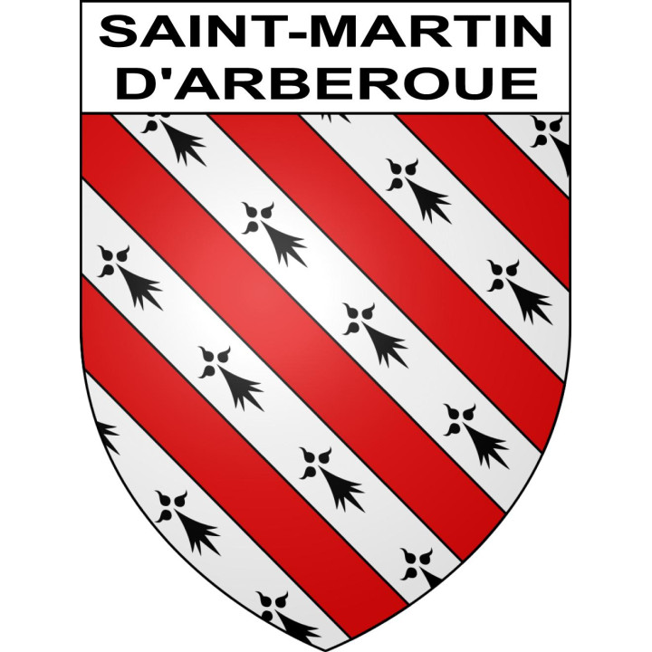 Saint-Martin-d'Arberoue Sticker wappen, gelsenkirchen, augsburg, klebender aufkleber