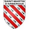 Pegatinas escudo de armas de Saint-Martin-d'Arberoue adhesivo de la etiqueta engomada