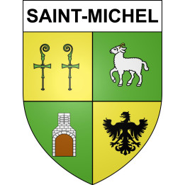 Pegatinas escudo de armas de Saint-Michel adhesivo de la etiqueta engomada