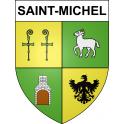 Pegatinas escudo de armas de Saint-Michel adhesivo de la etiqueta engomada