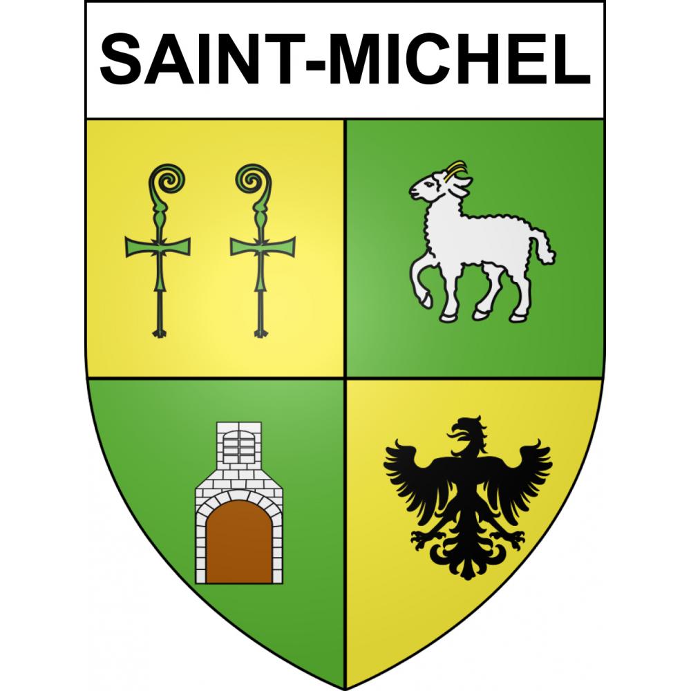 Pegatinas escudo de armas de Saint-Michel adhesivo de la etiqueta engomada