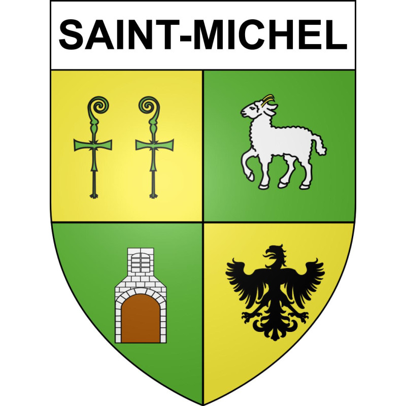 Saint-Michel 64 ville sticker blason écusson autocollant adhésif