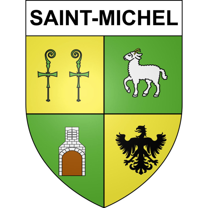 Stickers coat of arms Saint-Michel adhesive sticker
