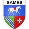 Sames Sticker wappen, gelsenkirchen, augsburg, klebender aufkleber