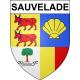 Stickers coat of arms Sauvelade adhesive sticker