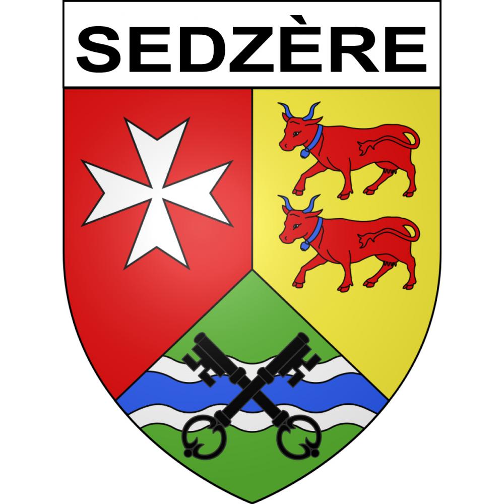 Sedzère 64 ville sticker blason écusson autocollant adhésif