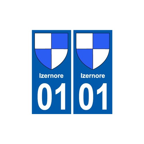 01 Izernore ville autocollant plaque sticker