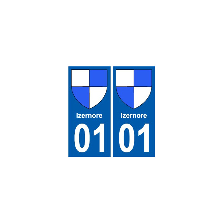 01 Izernore ville autocollant plaque sticker
