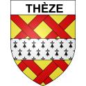 Thèze 64 ville sticker blason écusson autocollant adhésif