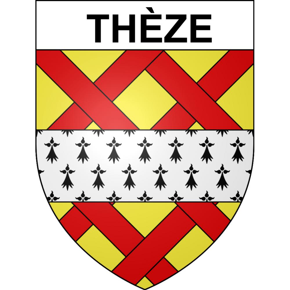 Stickers coat of arms Thèze adhesive sticker