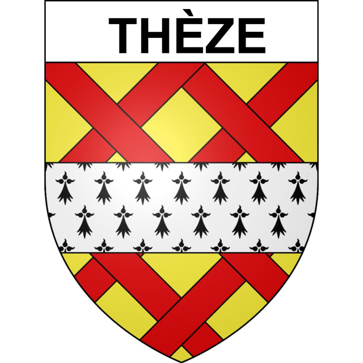 Thèze 64 ville sticker blason écusson autocollant adhésif