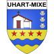 Pegatinas escudo de armas de Uhart-Mixe adhesivo de la etiqueta engomada