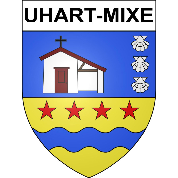Uhart-Mixe Sticker wappen, gelsenkirchen, augsburg, klebender aufkleber