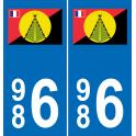 986 Wallis-et-Futuna Sigave drapeau Collectivité d'Outre Mer autocollant plaque auto ville sticker logo32711