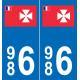 986 Royaume Uvea Wallis-et-Futuna drapeau Collectivité d'Outre Mer autocollant plaque auto ville sticker logo32708