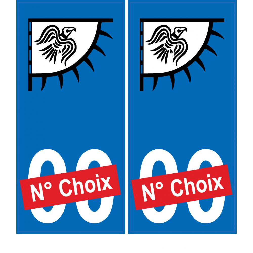 Ragnar Lodbrok blason corbeaux numéro au choix autocollant plaque immatriculation auto ville sticker logo830