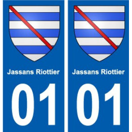 01 Jassans-Riottier ville autocollant plaque sticker