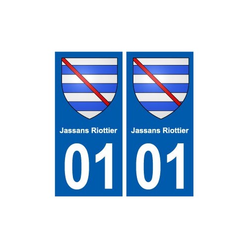 01 Jassans-Riottier ville autocollant plaque sticker