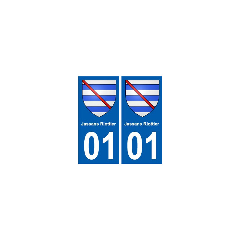 01 Jassans-Riottier ville autocollant plaque sticker