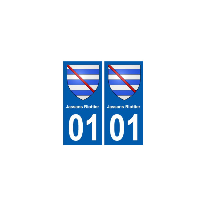 01 Jassans-Riottier ville autocollant plaque sticker