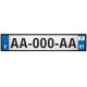 Lot de 4 autocollants bleu 01 AIN Auvergne-Rhône-Alpes - F Europe nouvelles régions plaque immatriculation auto voiture sticker