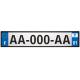 Lot de 4 autocollants bleu 01 AIN Auvergne-Rhône-Alpes - F Europe nouvelles régions plaque immatriculation auto voiture sticker