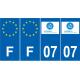 64 Pau-aufkleber plakette ez stadt