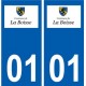01 La Boisse logo ville autocollant plaque sticker