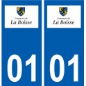 01 La Boisse logo ville autocollant plaque sticker