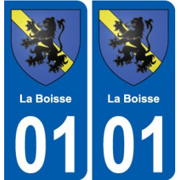 01 La Boisse ville autocollant plaque sticker