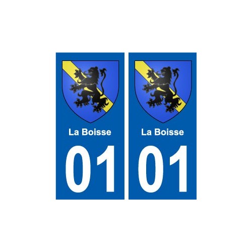 01 La Boisse ville autocollant plaque sticker