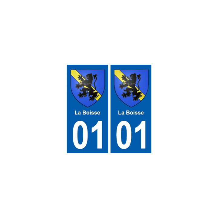 01 La Boisse ville autocollant plaque sticker