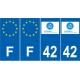 64 Pau-aufkleber plakette ez stadt