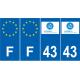 64 Pau-aufkleber plakette ez stadt