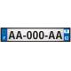 Lot de 4 autocollants bleu 63 PUY-DE-DOME Auvergne-Rhône-Alpes - F Europe nouvelles régions plaque immatriculation voiture