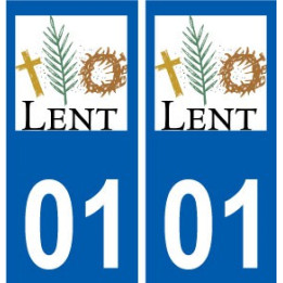 01 Lent logo ville autocollant plaque sticker