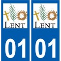 01 Lent logo ville autocollant plaque sticker