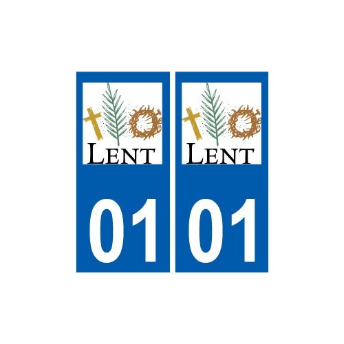 01 Lent logo ville autocollant plaque sticker