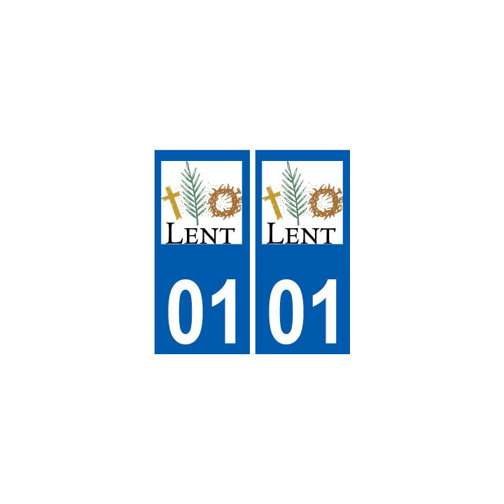 01 Lent logo ville autocollant plaque sticker
